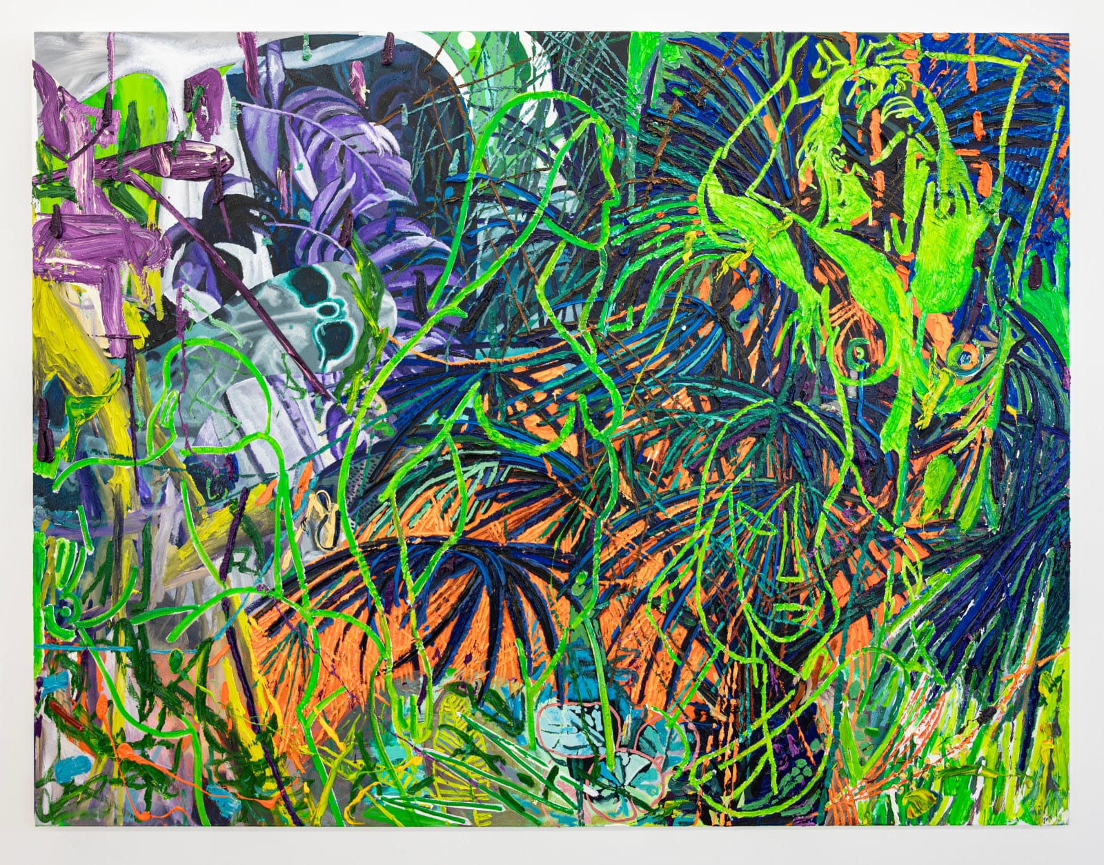 Alex Becerra, Bathers ( After a lot of other Painters in the history of Art ), 2025, Oil on canvas, 75 x 99 inches, 190.5 x 251.5 cm.