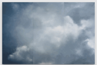 Gerhard Richter, Wolken (blau) (Clouds [Blue]), 2025 © Gerhard Richter 2025. Courtesy the artist and David Zwirner